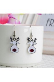 Lureme Fashion Oil Drip The Deer Alloy Drop Earrings