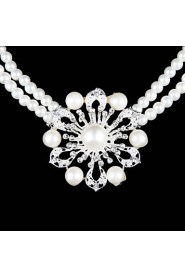 Jewelry Set Women's Wedding / Party / Daily Jewelry Sets Pearl / Alloy Necklaces / Earrings Silver