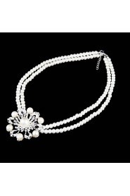 Jewelry Set Women's Wedding / Party / Daily Jewelry Sets Pearl / Alloy Necklaces / Earrings Silver