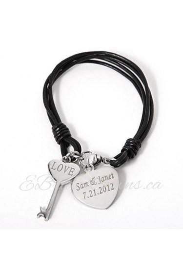 Men's/Unisex/Women's Personalized/Fashion Bracelet Alloy/Leather Non Stone