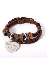 Men's/Unisex/Women's Personalized/Fashion Bracelet Alloy/Leather Non Stone