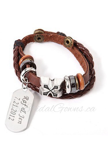 Men's/Unisex/Women's Personalized/Fashion Bracelet Alloy/Leather Non Stone