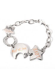 Men's/Women's Personalized/Fashion Bracelet Alloy/Leather Rhinestone