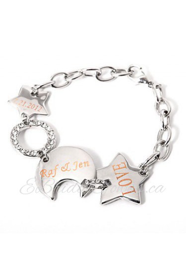 Men's/Women's Personalized/Fashion Bracelet Alloy/Leather Rhinestone