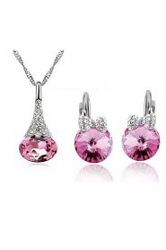 Jewelry Set Women's Party Jewelry Sets Alloy / Rhinestone Rhinestone Necklaces / Earrings Silver