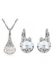 Jewelry Set Women's Party Jewelry Sets Alloy / Rhinestone Rhinestone Necklaces / Earrings Silver