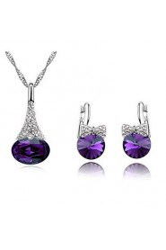 Jewelry Set Women's Party Jewelry Sets Alloy / Rhinestone Rhinestone Necklaces / Earrings Silver