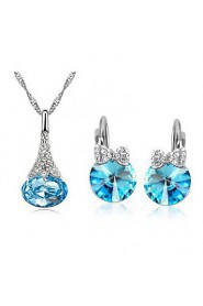 Jewelry Set Women's Party Jewelry Sets Alloy / Rhinestone Rhinestone Necklaces / Earrings Silver