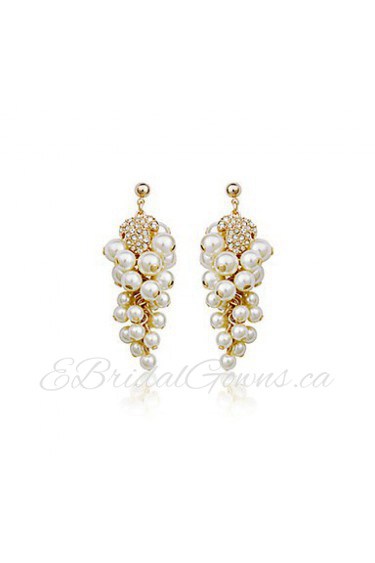 Drop Earrings Women's Alloy Earring Imitation Pearl