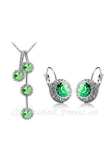 Jewelry Set Women's Party Jewelry Sets Alloy / Rhinestone Rhinestone Earrings / Necklaces Silver