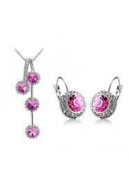 Jewelry Set Women's Party Jewelry Sets Alloy / Rhinestone Rhinestone Earrings / Necklaces Silver