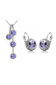 Jewelry Set Women's Party Jewelry Sets Alloy / Rhinestone Rhinestone Earrings / Necklaces Silver