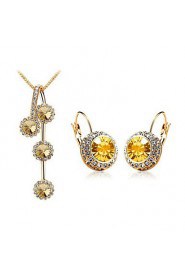 Jewelry Set Women's Party Jewelry Sets Alloy / Rhinestone Rhinestone Earrings / Necklaces Silver