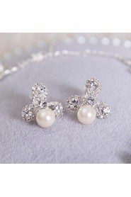 Jewelry Set Women's Wedding / Birthday / Gift / Party / Special Occasion Jewelry Sets Alloy Pearl Necklaces / Earrings / Tiaras Silver