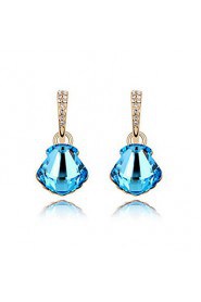 Unique 18K Gold Plated High Quality Alloy and Crystal Earring(More Colors)