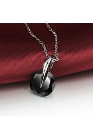 Classic Jewelry Set Vivid Black Cubic Zirconia Rhodium Plated Jewelry Sets for Women