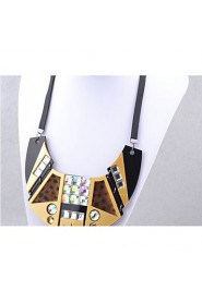 Geometric Leopard Print Statement Ladies' Necklace