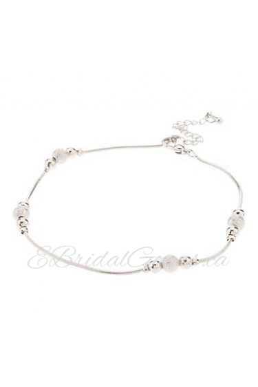 Lucky Bead Metal Anklet