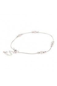 Lucky Bead Metal Anklet