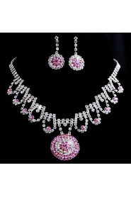 Jewelry Set Women's Birthday / Gift / Party / Special Occasion Jewelry Sets Alloy Rhinestone Necklaces / Earrings As the Picture