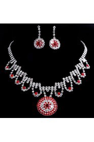 Jewelry Set Women's Birthday / Gift / Party / Special Occasion Jewelry Sets Alloy Rhinestone Necklaces / Earrings As the Picture