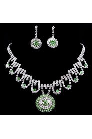 Jewelry Set Women's Birthday / Gift / Party / Special Occasion Jewelry Sets Alloy Rhinestone Necklaces / Earrings As the Picture