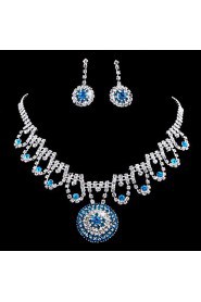 Jewelry Set Women's Birthday / Gift / Party / Special Occasion Jewelry Sets Alloy Rhinestone Necklaces / Earrings As the Picture