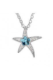 Beautiful Alloy With Star Shape Crystal Pendant Ladies' Necklace (More Colors)