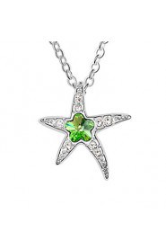 Beautiful Alloy With Star Shape Crystal Pendant Ladies' Necklace (More Colors)