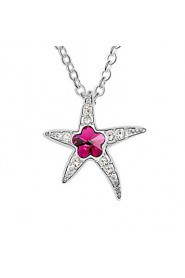 Beautiful Alloy With Star Shape Crystal Pendant Ladies' Necklace (More Colors)