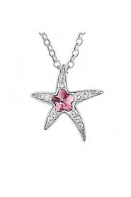 Beautiful Alloy With Star Shape Crystal Pendant Ladies' Necklace (More Colors)