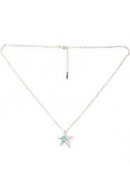 Beautiful Alloy With Star Shape Crystal Pendant Ladies' Necklace (More Colors)