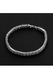 Women's Tennis Bracelet Platinum Cubic Zirconia