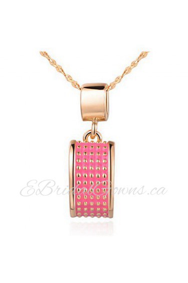 Vintage Square-Shape Slivery And Golden Alloy Necklace With Gemstone(1 Pc)(Gold,Slivery)