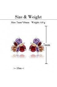 Stud Earrings Couples'/Kid's/Women's Cubic Zirconia Earring Cubic Zirconia