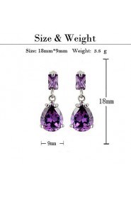 Drop Earrings Couples'/Kid's/Women's Cubic Zirconia Earring Cubic Zirconia