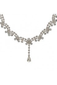 High Quality Czech Rhinestones With Alloy Plated Wedding Jewelry Set,Including Necklace And Earrings