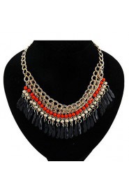 Bohemia Folk Style Black Water Layers of Acrylic Necklace(More Colors)