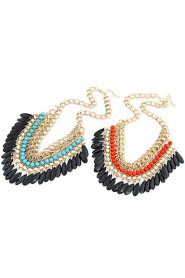 Bohemia Folk Style Black Water Layers of Acrylic Necklace(More Colors)