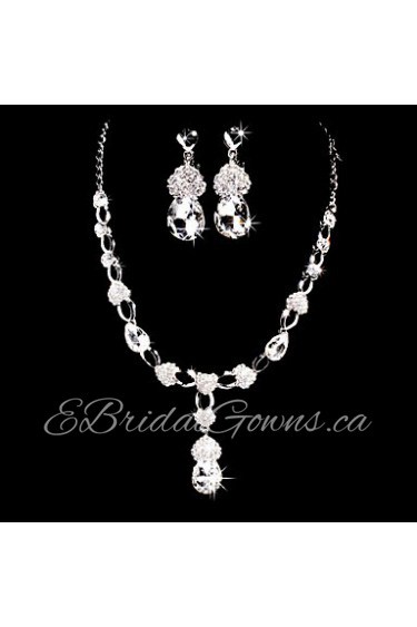 Jewelry Set Women's Anniversary / Wedding / Engagement / Birthday / Gift / Party / Special Occasion Jewelry Sets AlloyRhinestone / Cubic