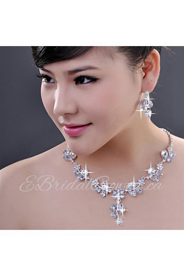 Jewelry Set Women's Wedding / Engagement / Special Occasion Jewelry Sets Alloy Crystal Necklaces / Earrings As the Picture