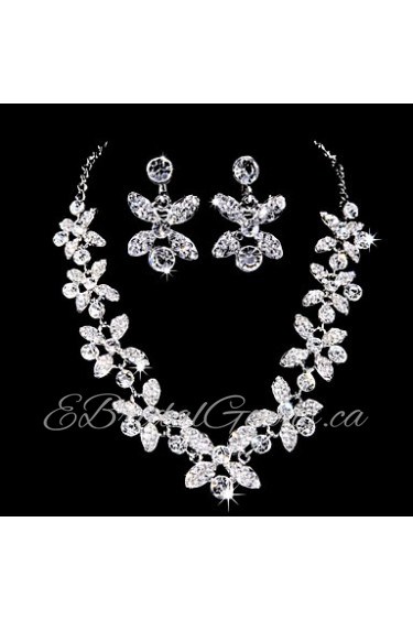 Jewelry Set Women's Anniversary / Wedding / Engagement / Birthday / Gift / Party / Special Occasion Jewelry Sets AlloyRhinestone / Cubic