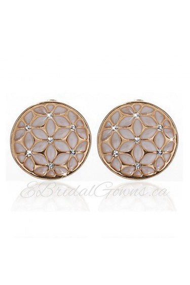 Elegant Alloy With Rhinestone Women's Earrings