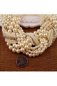 White Imitation Pearl Rhinestone Necklaces