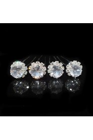 Four Pieces Alloy Wedding Bridal Occasion Hairpins With Rhinestones(More Colors)