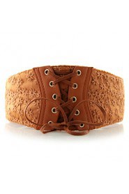 Women PU Wide Belt,Vintage/ Cute/ Party/ Work/ Casual All Seasons