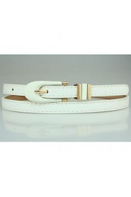 Women Leather Simple Skinny Belt,Vintage/ Cute/ Party/ Casual Alloy