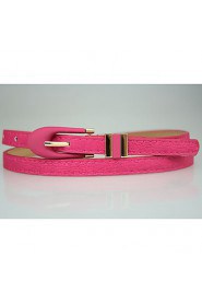 Women Leather Simple Skinny Belt,Vintage/ Cute/ Party/ Casual Alloy