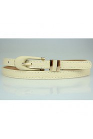 Women Leather Simple Skinny Belt,Vintage/ Cute/ Party/ Casual Alloy