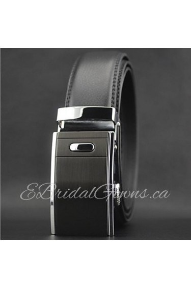 Men's Fashion Automatic Buckle Leather Belt